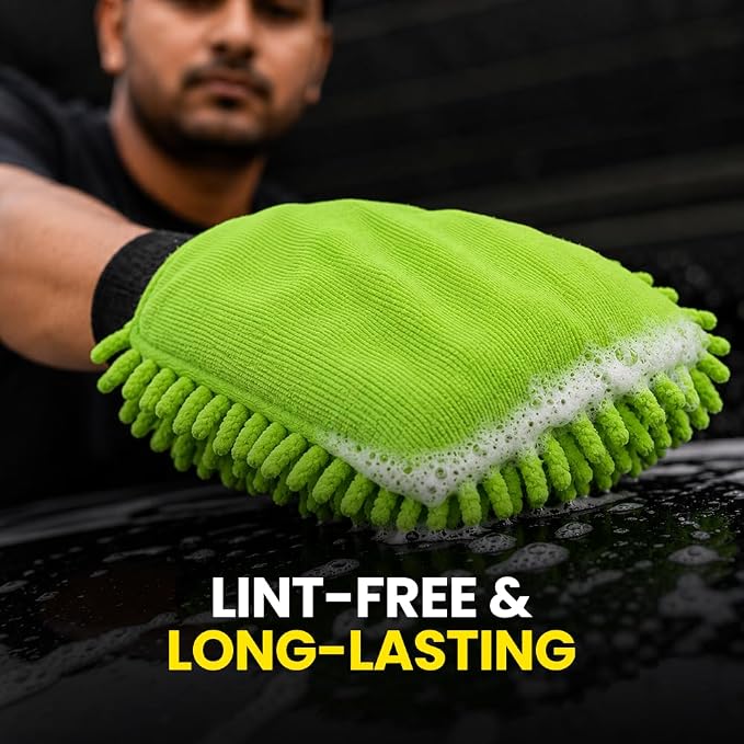 Hoora Microfiber Car Wash Mitt (350 GSM)