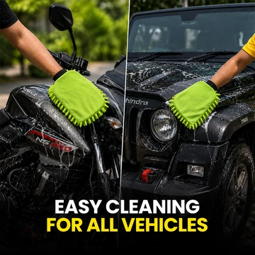 Everyday Car Essentials (Wash Mitt + 550 GSM Cloth + Air Freshener)