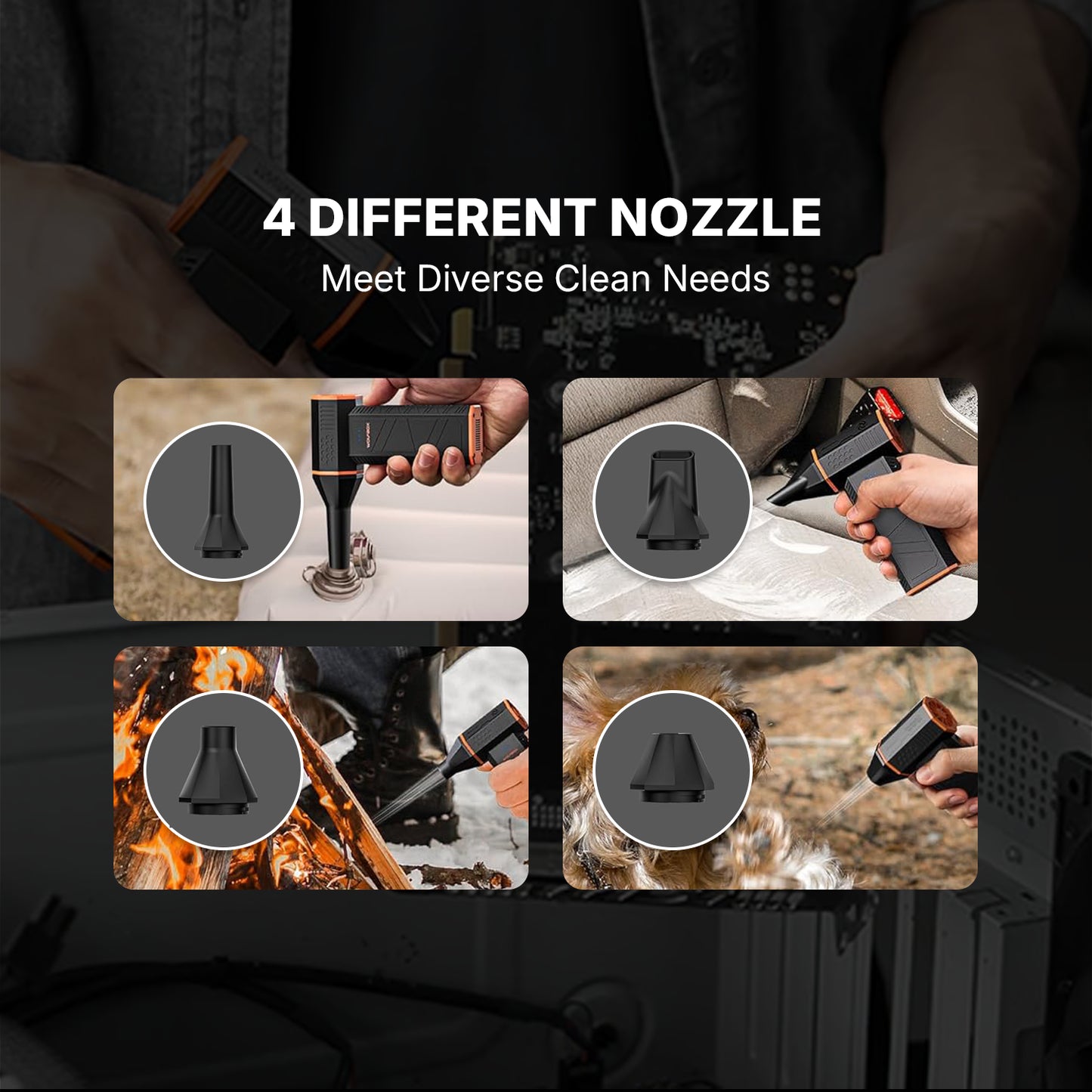 Hoora High-Velocity Multi-Purpose Air Duster & Cordless Air Blower