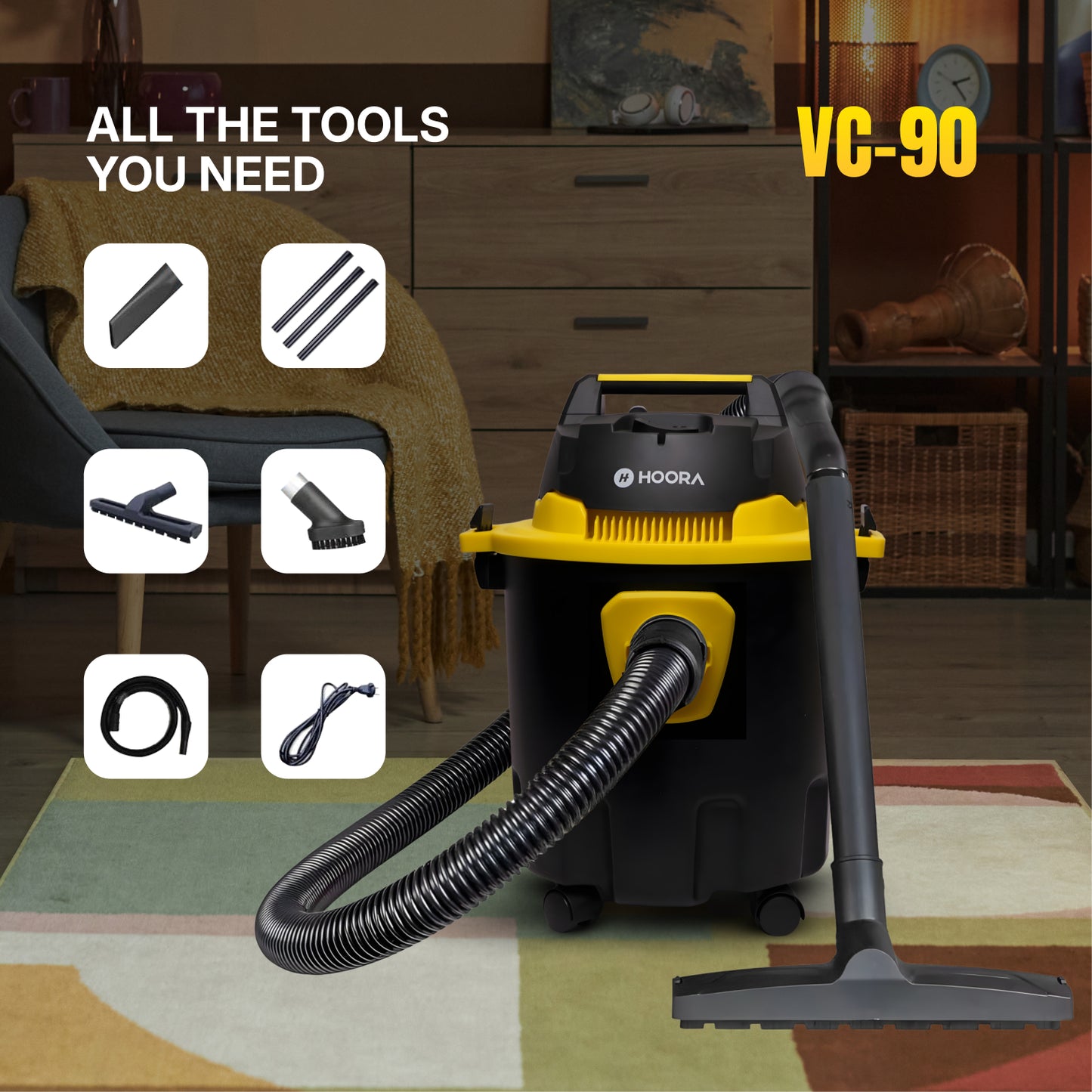 Hoora All-in-One Wet & Dry Vacuum – 10L