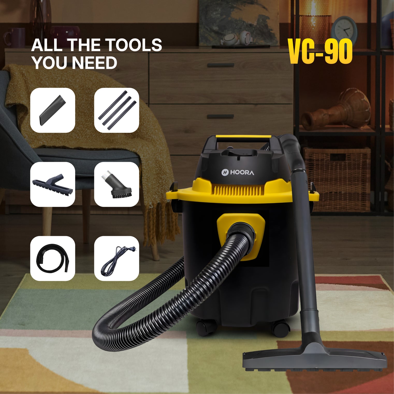 Hoora All-in-One Wet & Dry Vacuum – 10L