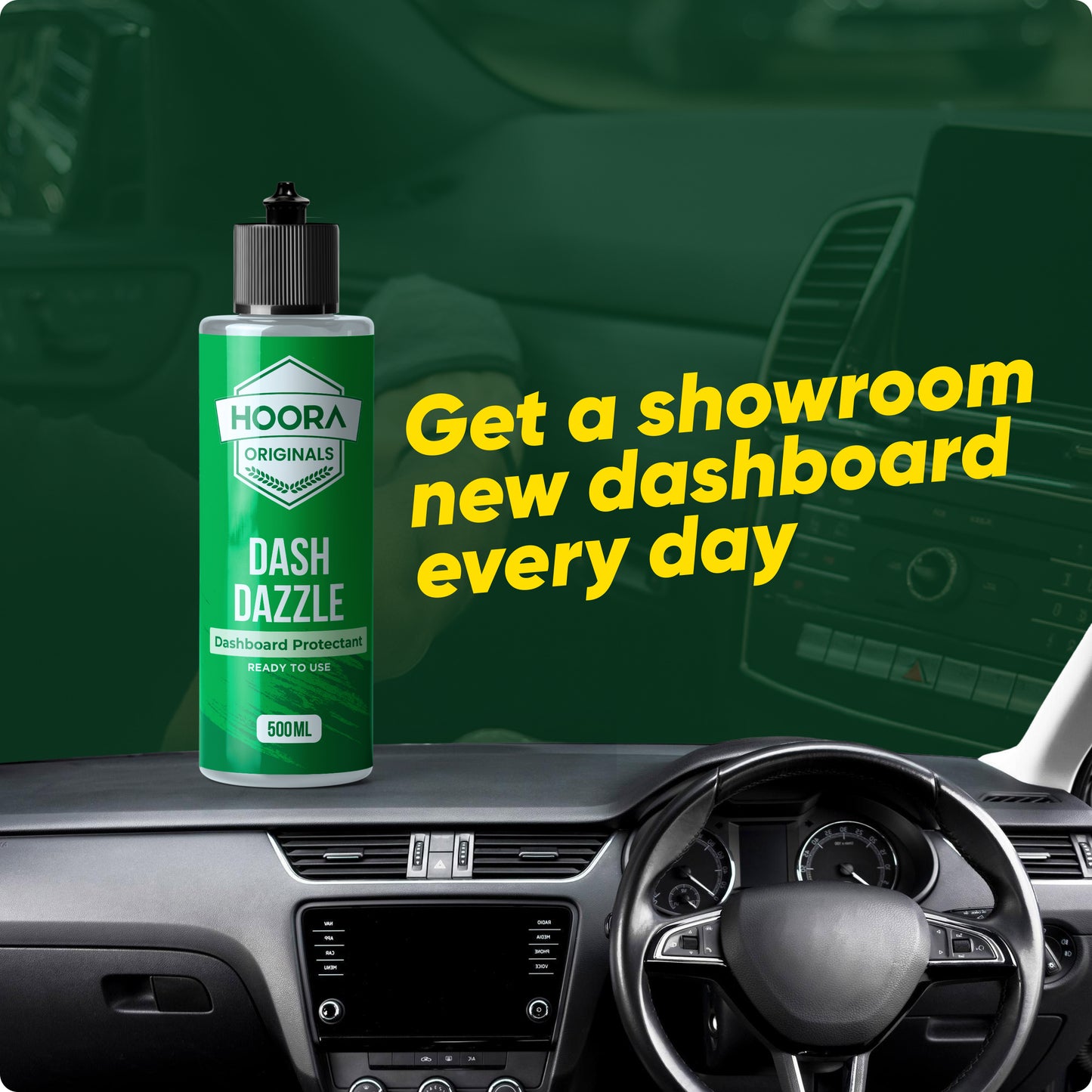Hoora Dashboard Polish & Leather Conditioner 500ML