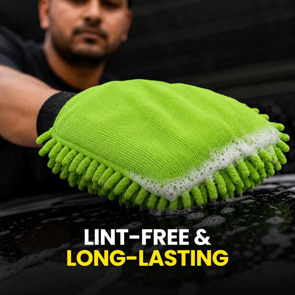 Hoora Foam Car Wash Combo (Foam Fusion Car Shampoo 500ml + Microfiber Car Wash Mitt 350 GSM)