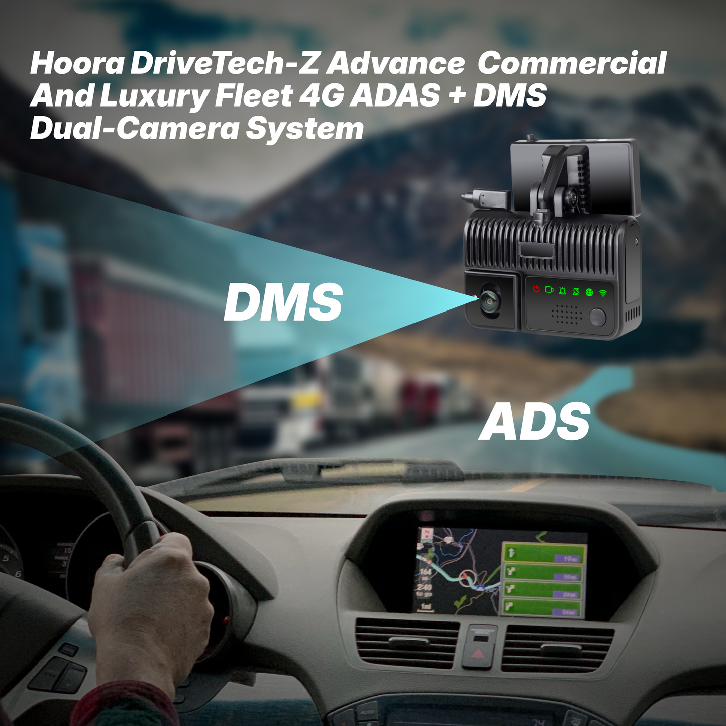 Hoora DriveTech-Z 4G GPS ADAS DMS Dashcam