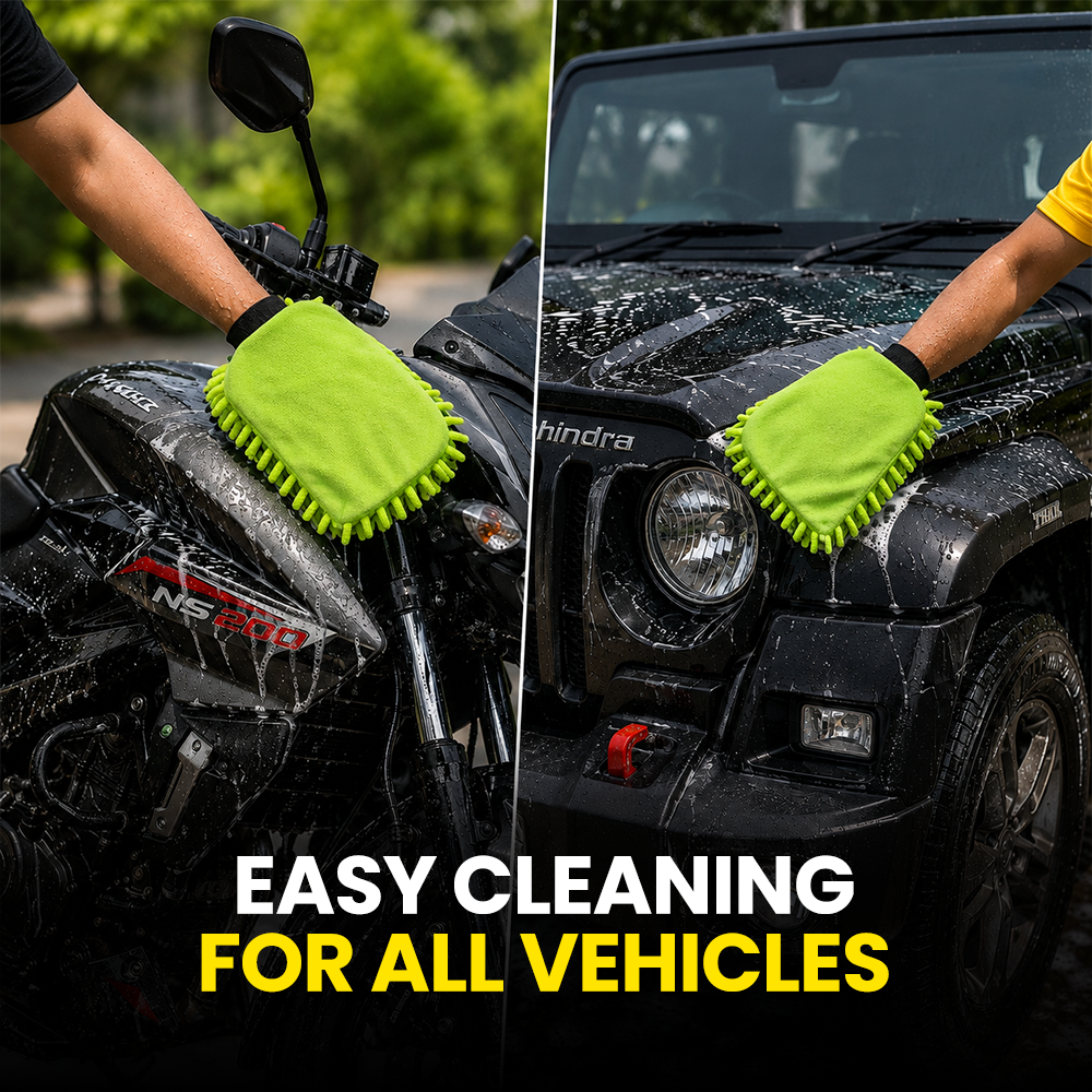 Hoora Foam Car Wash Combo (Foam Fusion Car Shampoo 500ml + Microfiber Car Wash Mitt 350 GSM)