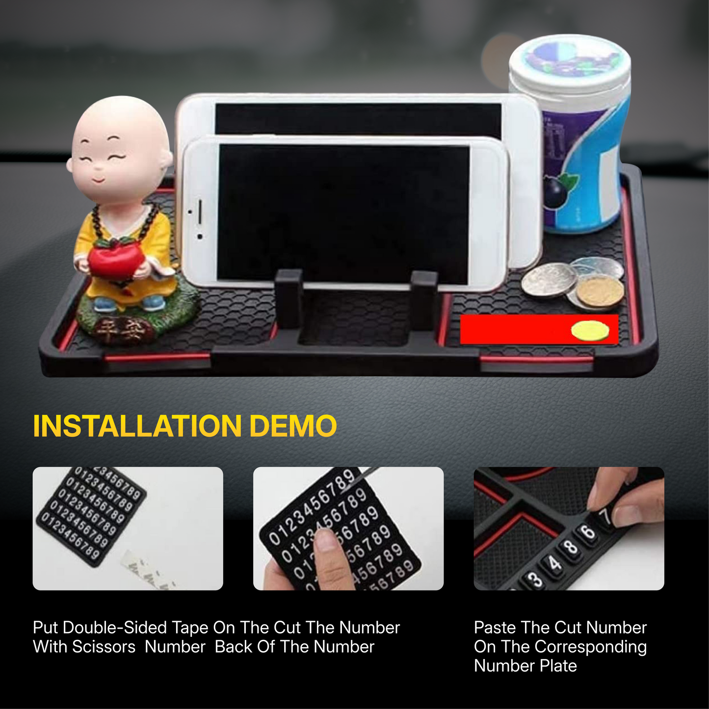 Hoora Car Anti-Slip Pad (Red)