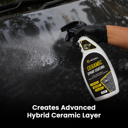 Hoora Ceramic Spray Coating and One Microfiber Cloth 350GSM Combo