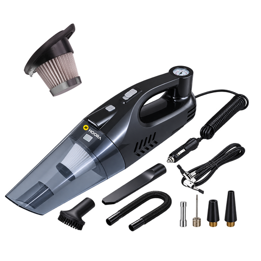 Hoora 2-in-1 Car Vacuum Cleaner & Tyre Inflator (With High-Power Motor & Built-In LED Light)