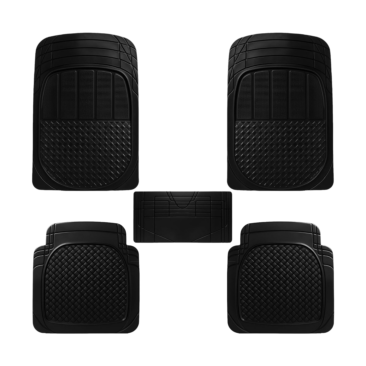 Hoora Universal Rubber Car Floor Mats (With Anti-Slip Smart Grip)