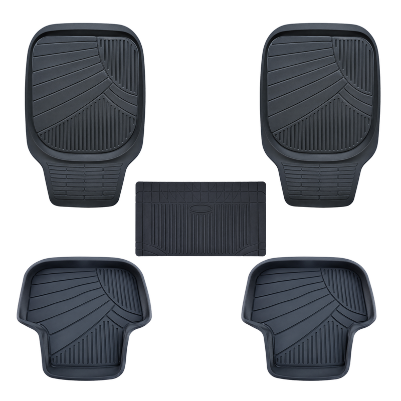 Hoora Universal Rubber Car Floor Mats (With Anti-Slip Smart Grip)