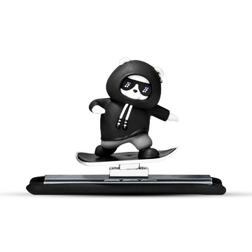 Hoora Sliding Skateboard Panda Dashboard Decor (Dynamic Motion Effect)