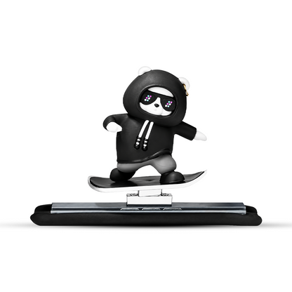 Hoora Sliding Skateboard Panda Dashboard Decor (Dynamic Motion Effect)