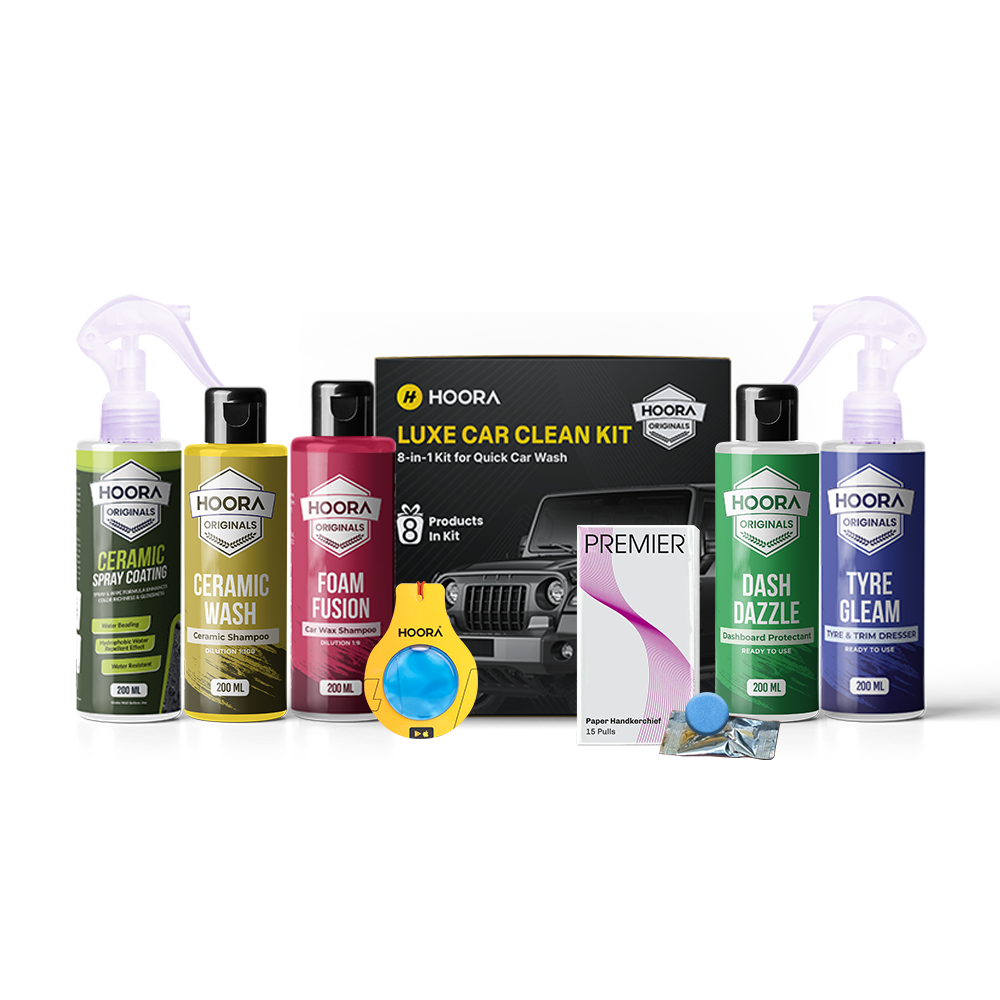 Hoora Premium Car Care Kit (8-in-1 Solution - 200ml Each)