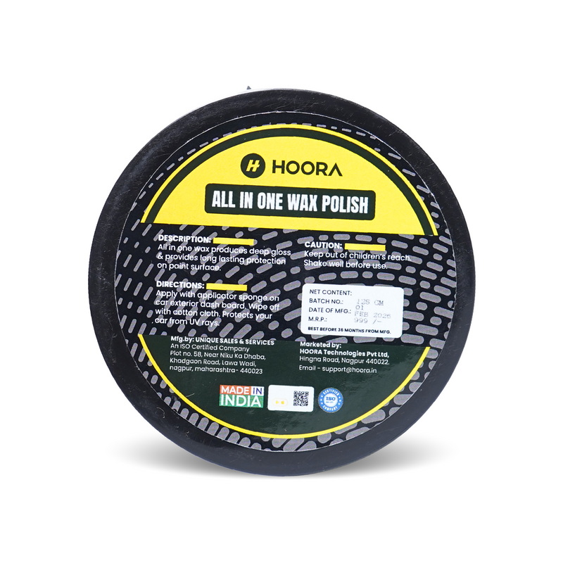 Hoora All In One Wax Polish (With UV-Guard Formula) - Hoora