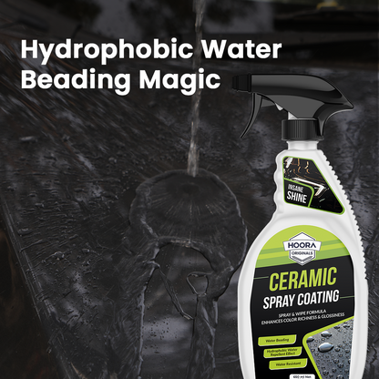 Hoora Ceramic Spray Coating and One Microfiber Cloth Combo