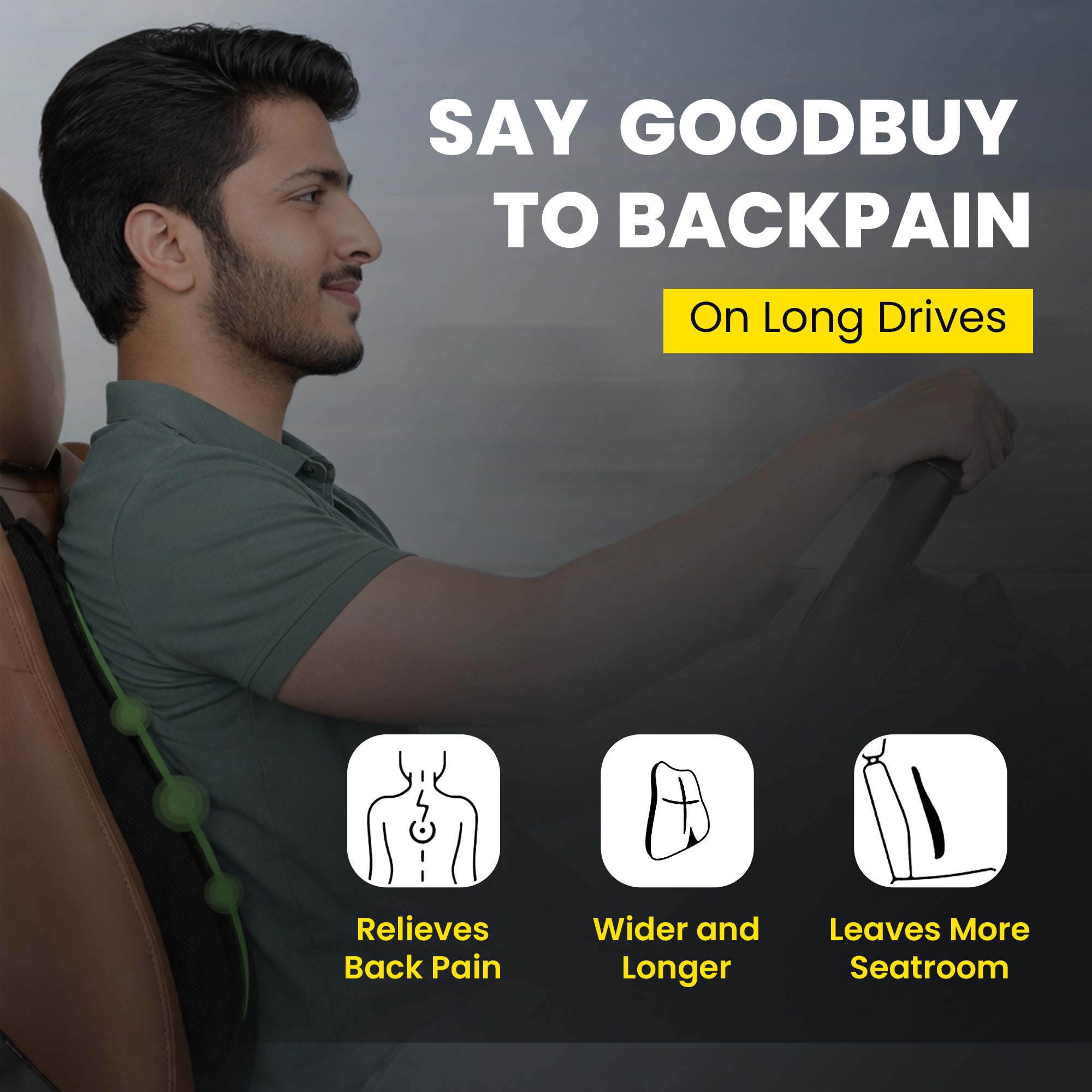 Hoora Ultimate Car Backrest Cushion