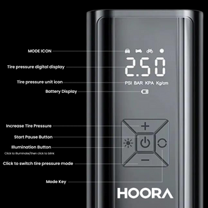 Hoora Wireless Tyre Inflator (Battery Powered)