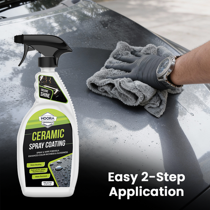 Hoora Ceramic Spray Coating and One Microfiber Cloth Combo