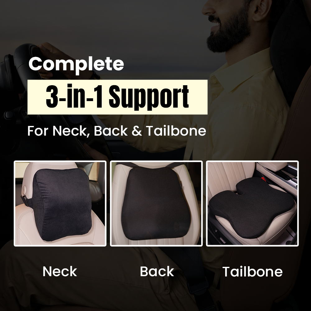 Hoora Seat Cushion Combo (With Hi-Per Foam Technology)