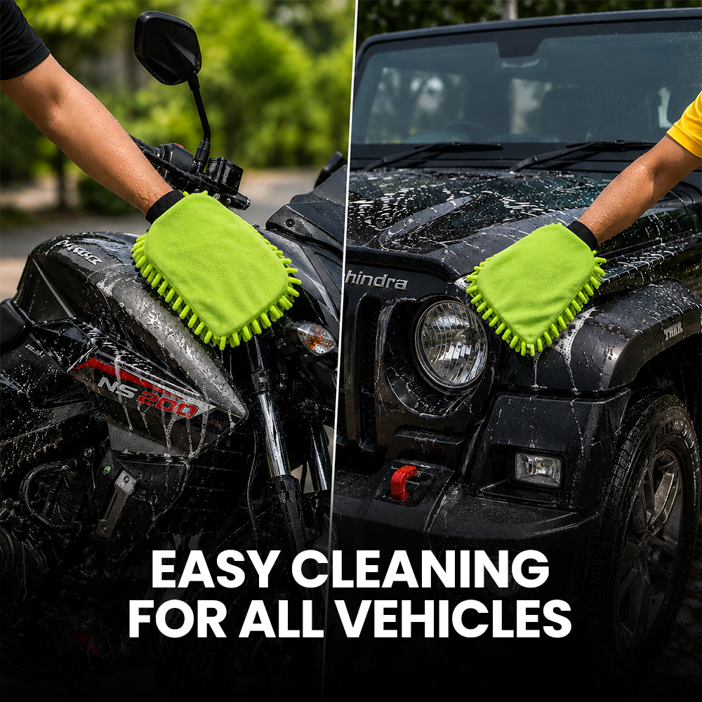 Hoora Ceramic Shampoo + 550 GSM Microfiber Cloth + Microfiber Car Wash Mitt (Pack of 1) (Combo)