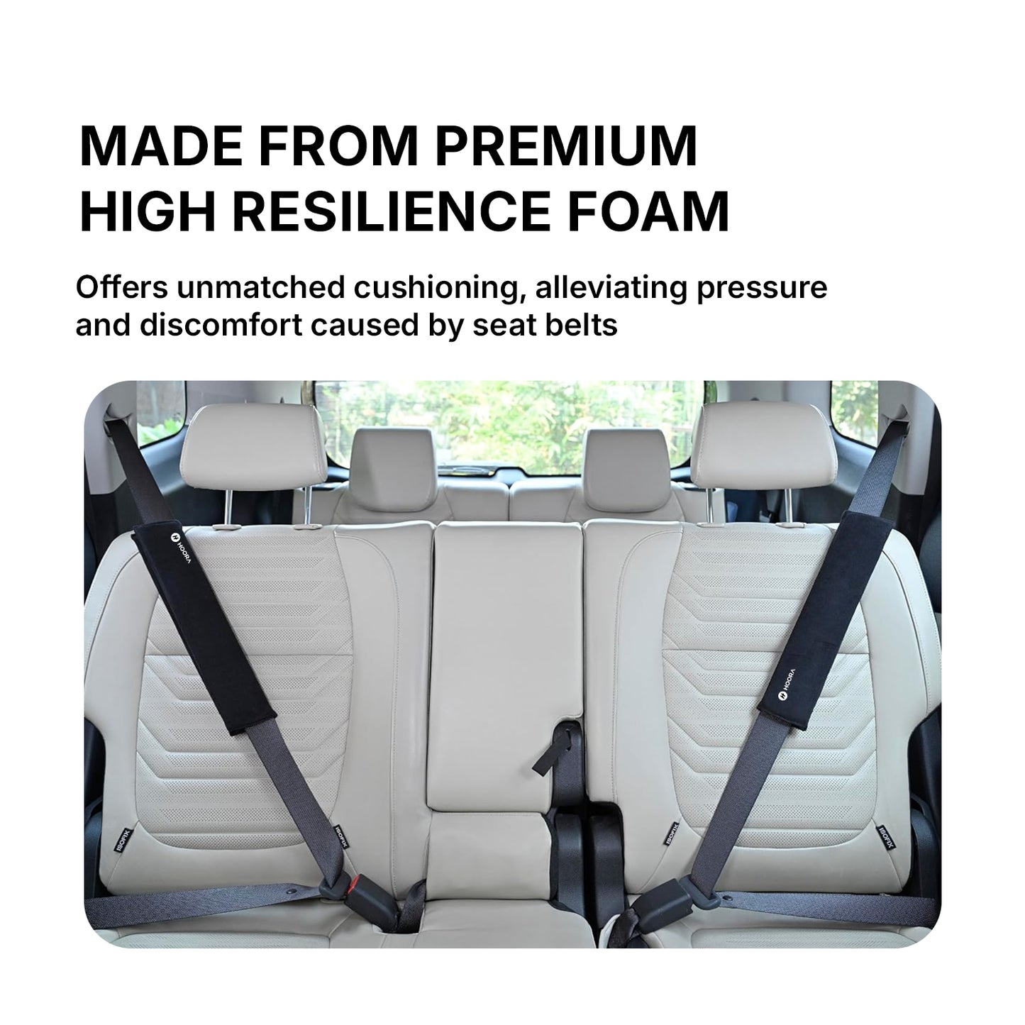 Hoora Premium Car Seat Belt Shoulder Pads (Set of 2)