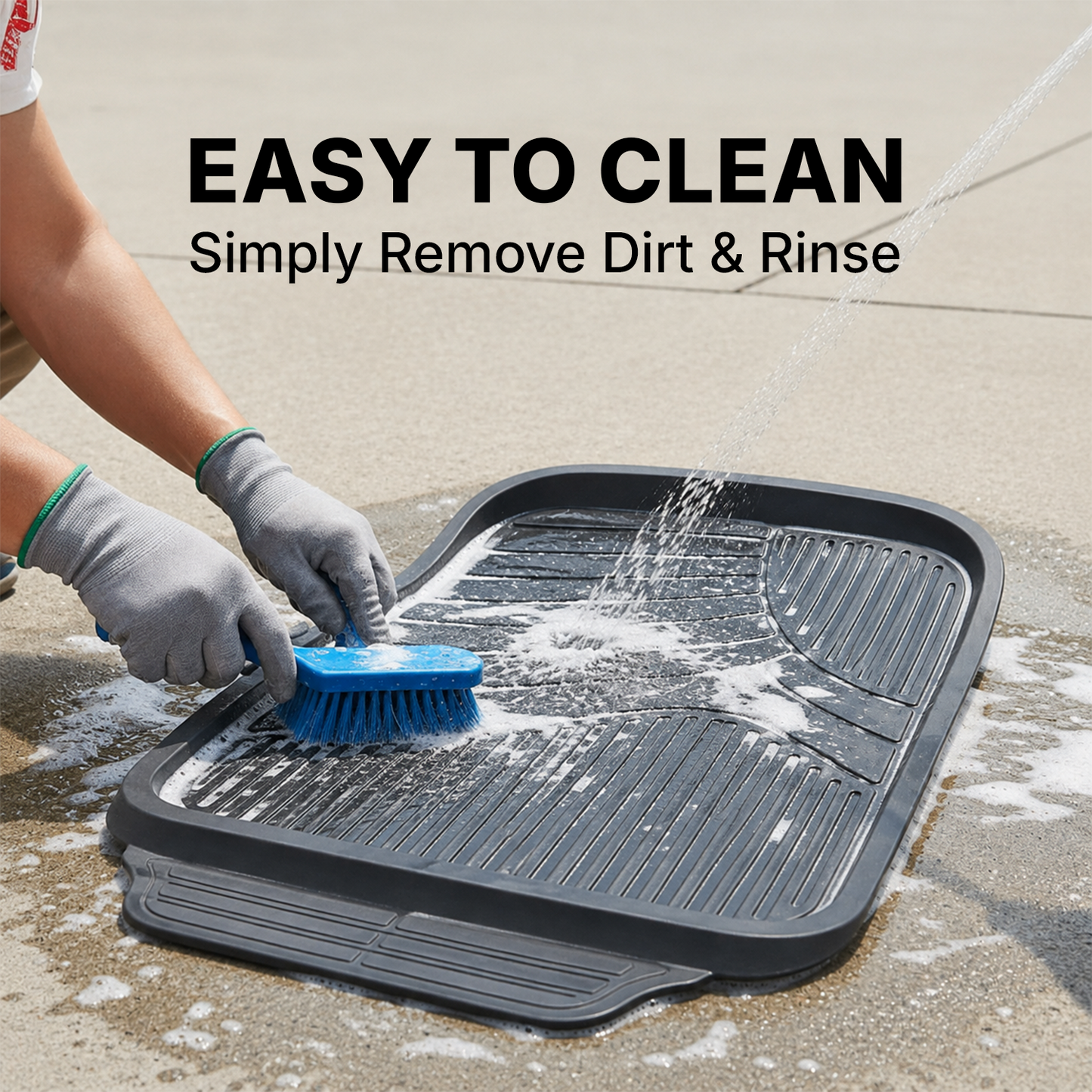 Hoora Universal Rubber Car Floor Mats (With Anti-Slip Smart Grip)