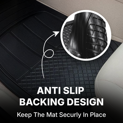 Hoora Universal Rubber Car Floor Mats (With Anti-Slip Smart Grip)