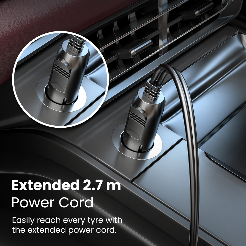 Hoora Wired Tyre Inflator 12V (With Auto Shut-Off)