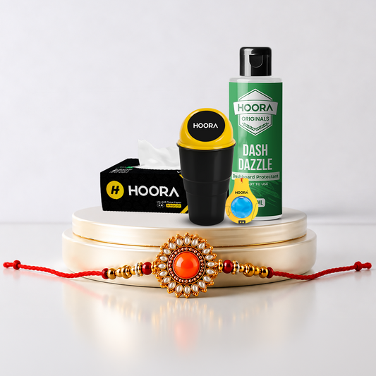 Cabin Care Gift Set (Dashboard Polish + Air Freshener + Tissue Box + Dustbin)