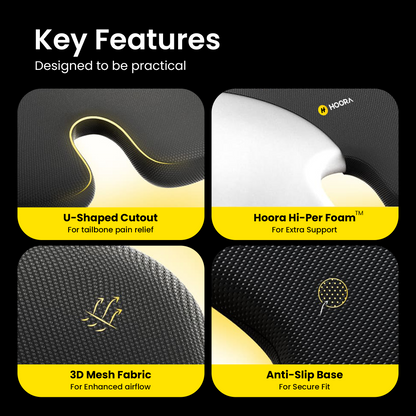 Hoora Tail Bone Pillow (With Coccyx Pressure Relief)