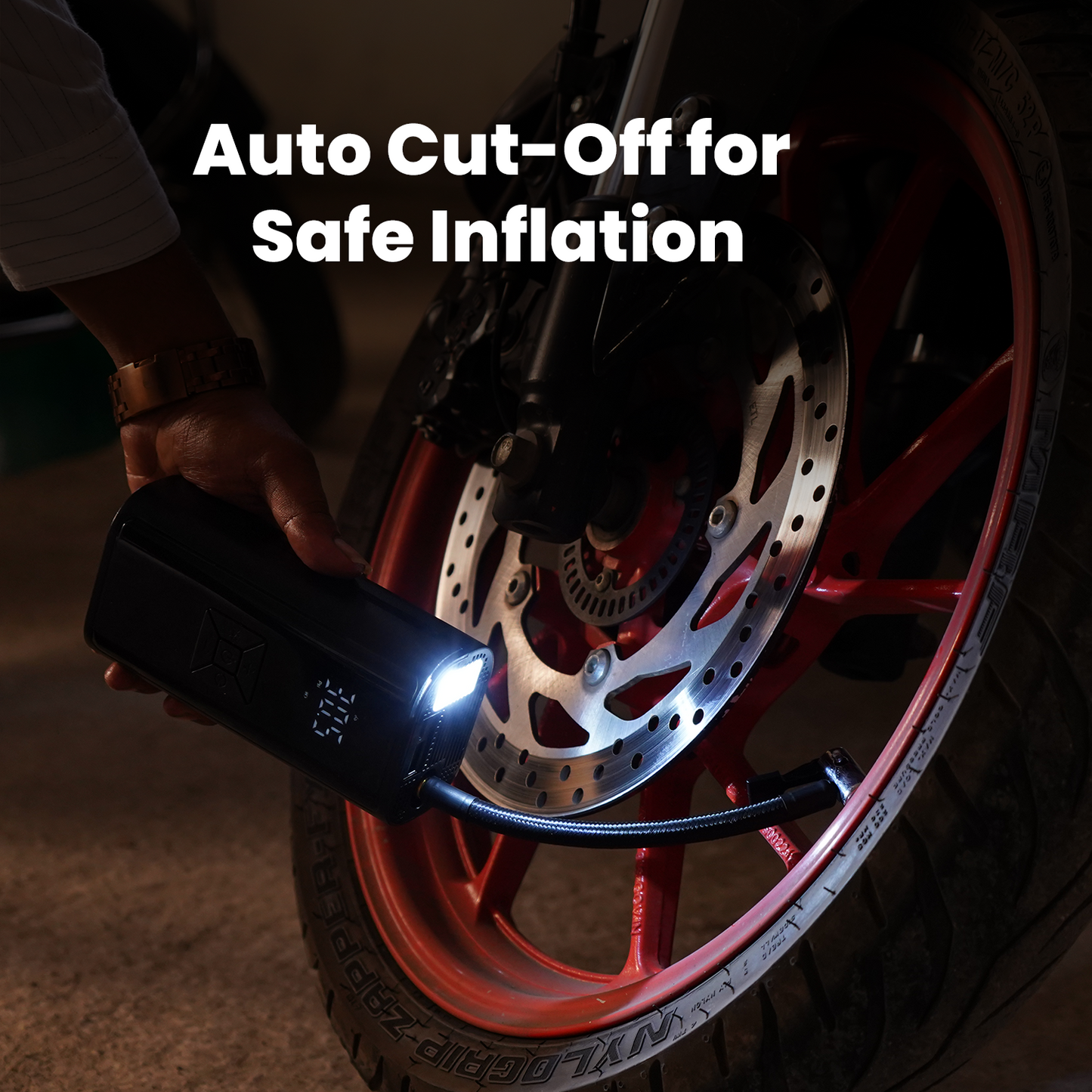 Hoora Wireless Tyre Inflator (With Digital Auto-Shutoff)