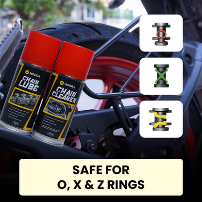 Hoora Bike Chain Care Combo (With Deep Degreasing Formula -  500ml/100ml Each)