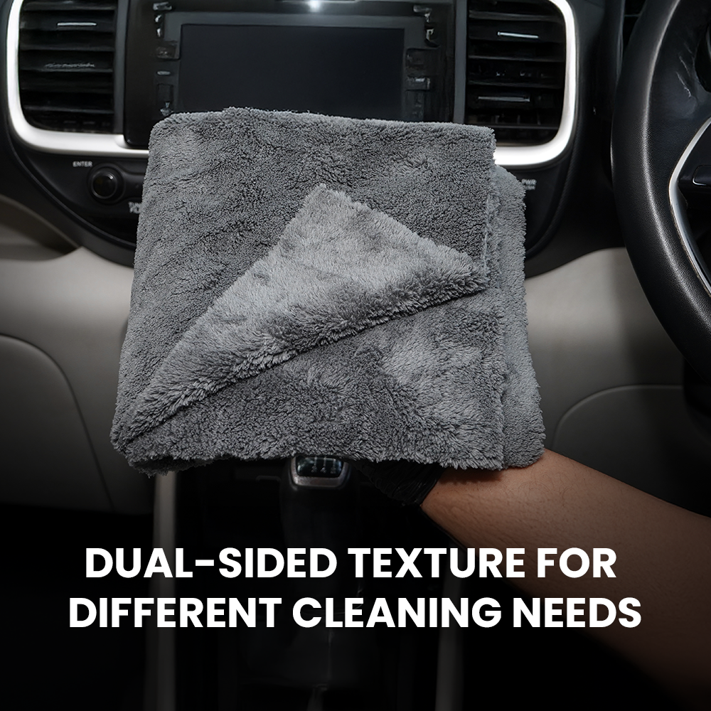 Hoora Dashboard Polish + Tyre Polish + 550 GSM Microfiber Cloth (Combo)