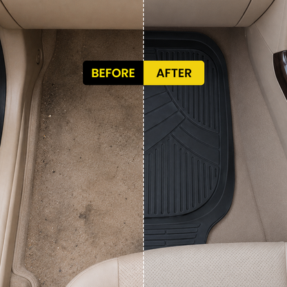 Hoora Universal Rubber Car Floor Mats (With Anti-Slip Smart Grip)
