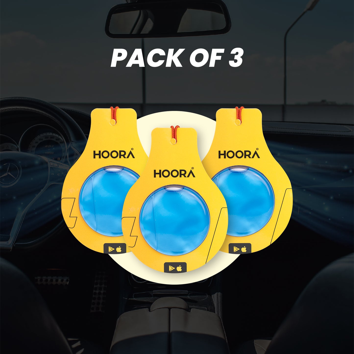 Hoora Car Air Freshener Pack of 3