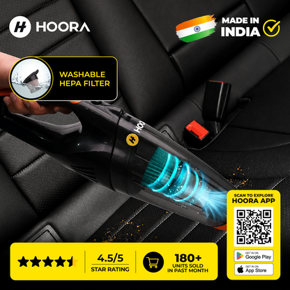 Hoora Wired Car Vacuum Cleaner (With HEPA Filter)