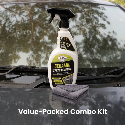 Hoora Ceramic Spray Coating and One Microfiber Cloth Combo