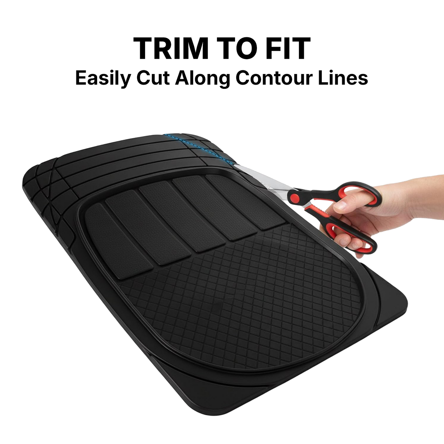 Hoora Universal Rubber Car Floor Mats (With Anti-Slip Smart Grip)