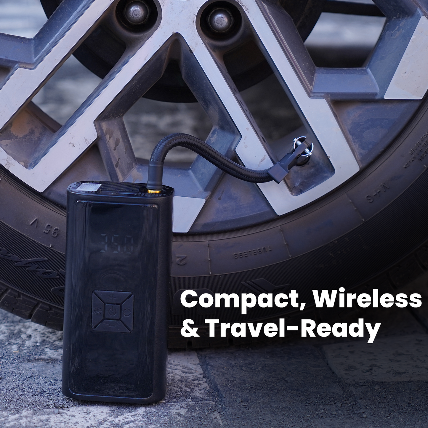 Hoora Wireless Tyre Inflator (With Digital Auto-Shutoff)