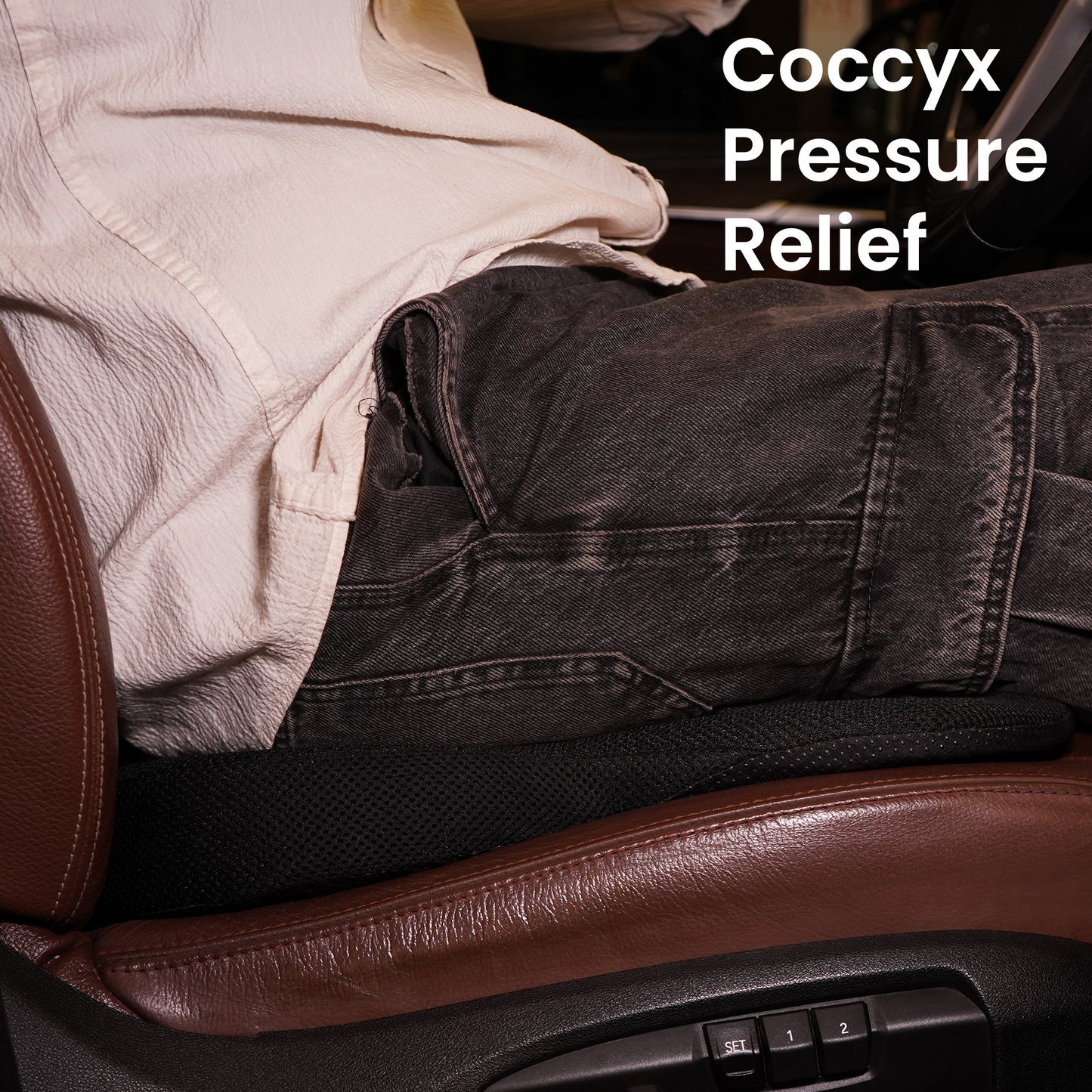 Hoora Tail Bone Pillow (With Coccyx Pressure Relief)