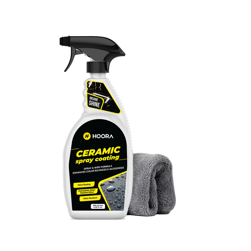 Hoora Ceramic Spray Coating and One Microfiber Cloth Combo