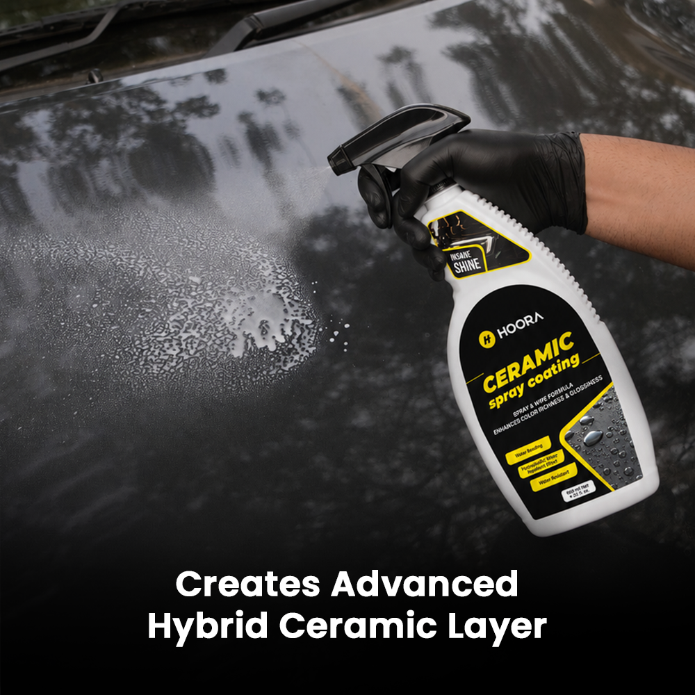 Hoora Ceramic Spray Coating and One Microfiber Cloth Combo