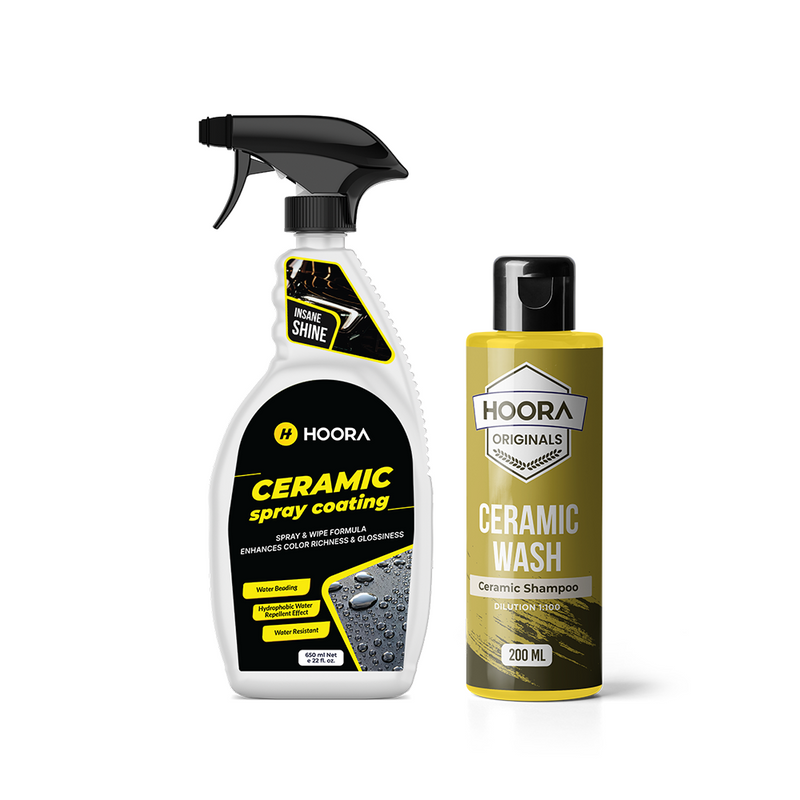 Hoora Ceramic Protection Combo (Ceramic Shampoo 500ml + Ceramic Spray Coat 650ml) - Hoora