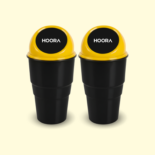 Hoora Compact Car Dustbin Pack of 2
