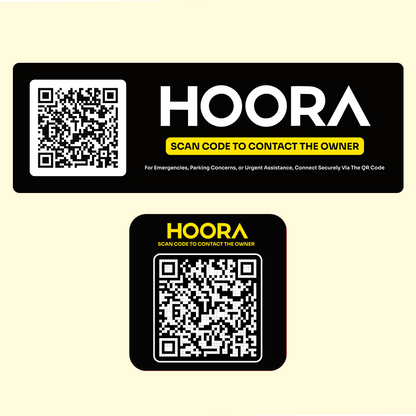 Hoora ConnectQR Smart Bike & Helmet Tag (2x2) - Hoora