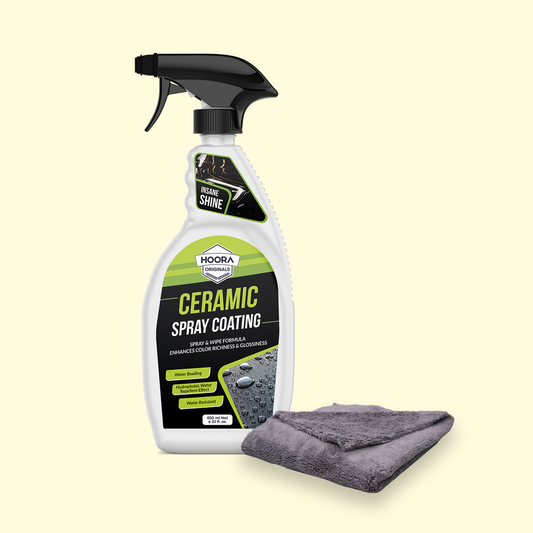 Hoora Ceramic Spray Coating and One Microfiber Cloth Combo