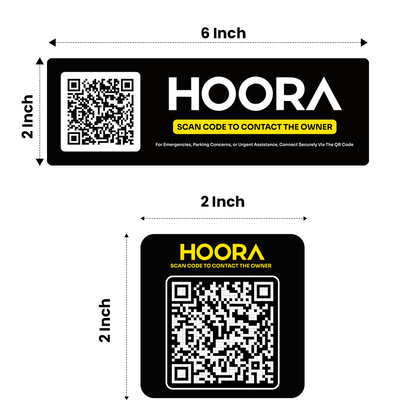 Hoora ConnectQR Smart Bike & Helmet Tag (2x2) - Hoora