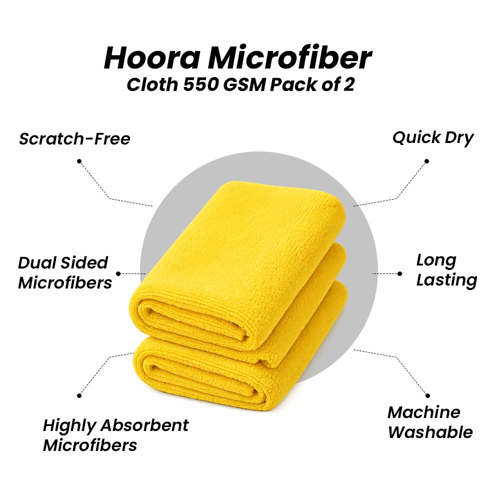 Hoora Premium All-Purpose Microfiber Cloth (350 GSM) - Hoora