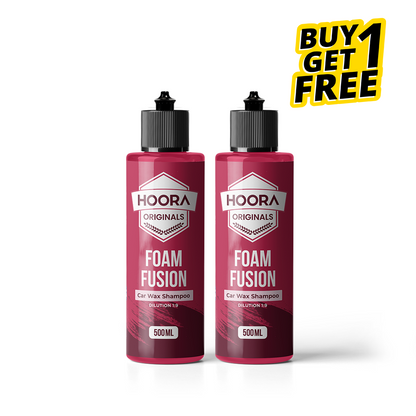 Hoora Foam Fusion Car Shampoo 500ml Pack Of 1 (With Thick-Foam Technology) Buy 1 Get 1 Free