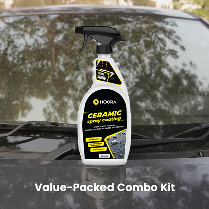 Hoora Ceramic Spray Coating and One Microfiber Cloth Combo